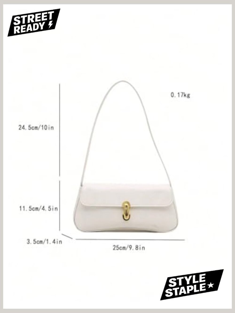 Patent Leather Shoulder Bag Y2k Mini Handbag Shiny Underarm Purse Twist Lock - Picture 6 of 6